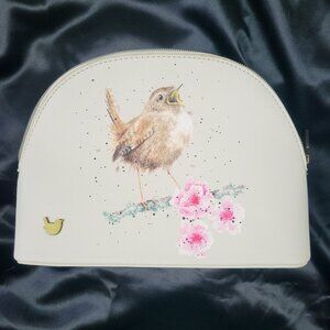 Wrendale Designs Cosmetics Bag Little Tweets Bird Flowers Wren by Hannah Dale